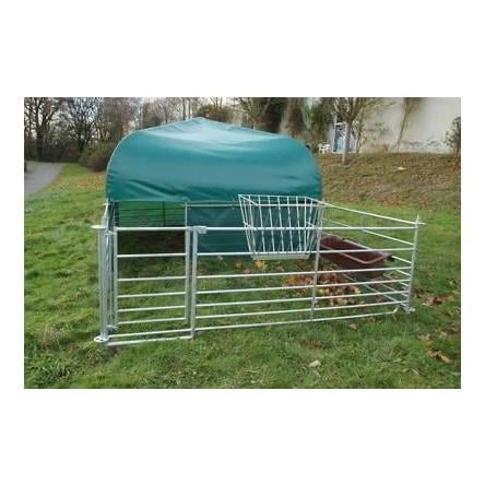 Weideunterstand mit Windschutznetzen und Auslaufset