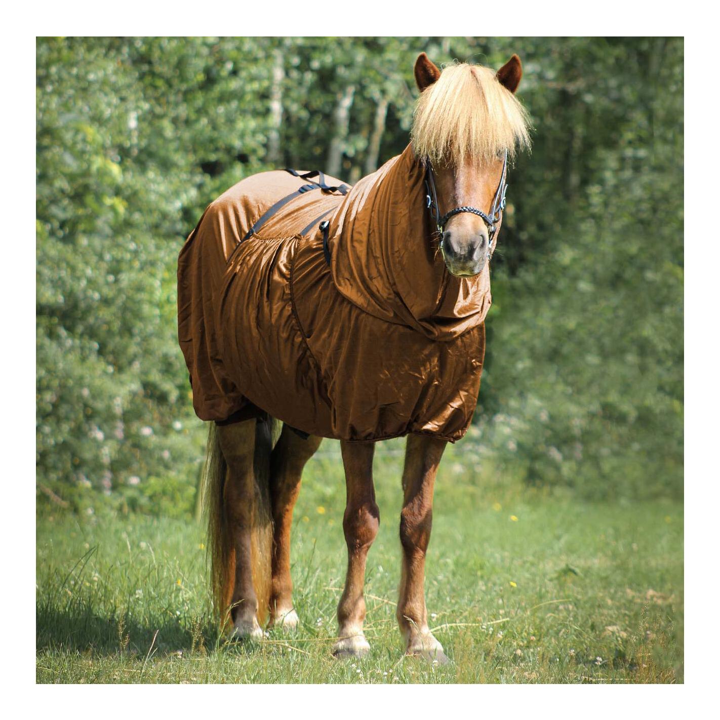 QHP Couverture anti-dermite pour islandais - brun