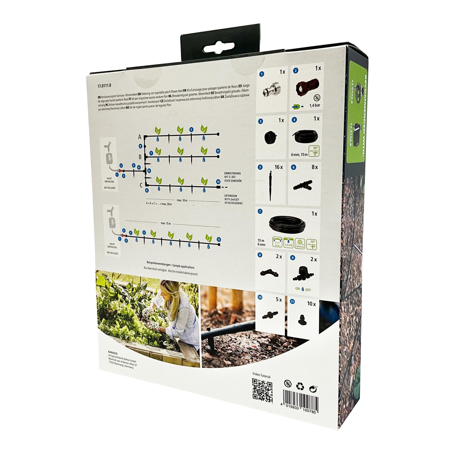 Drip-Set Bewässerung Gemüse und Blumenbeete