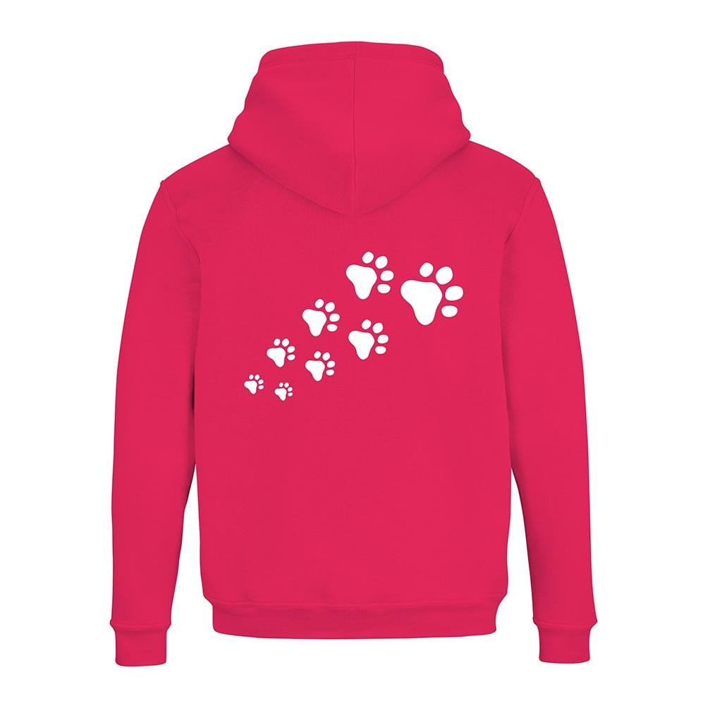 Image of Schwesternuhr Hoodie Hundepfoten Unisex - Pink - bei Hauptner.ch