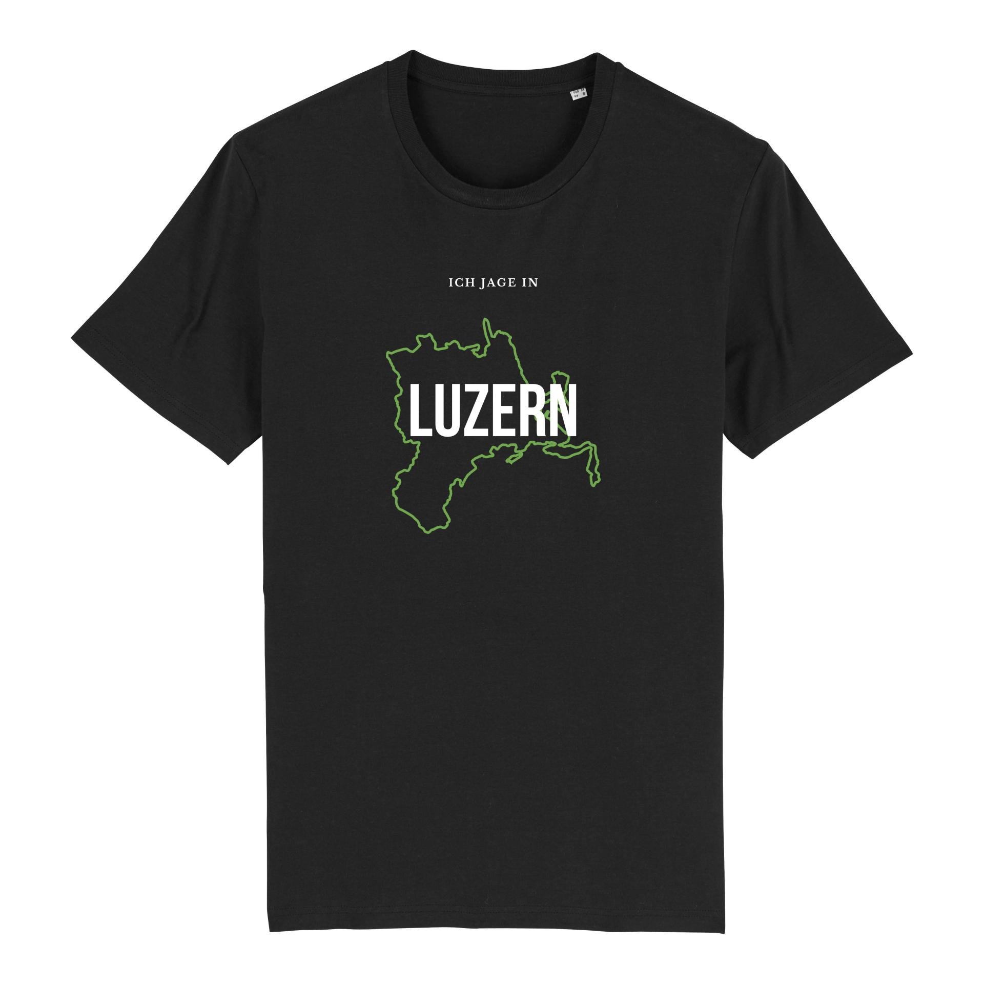 Image of Hauptner Jagd T-Shirt Ich jage in Luzern - Black - bei Hauptner.ch