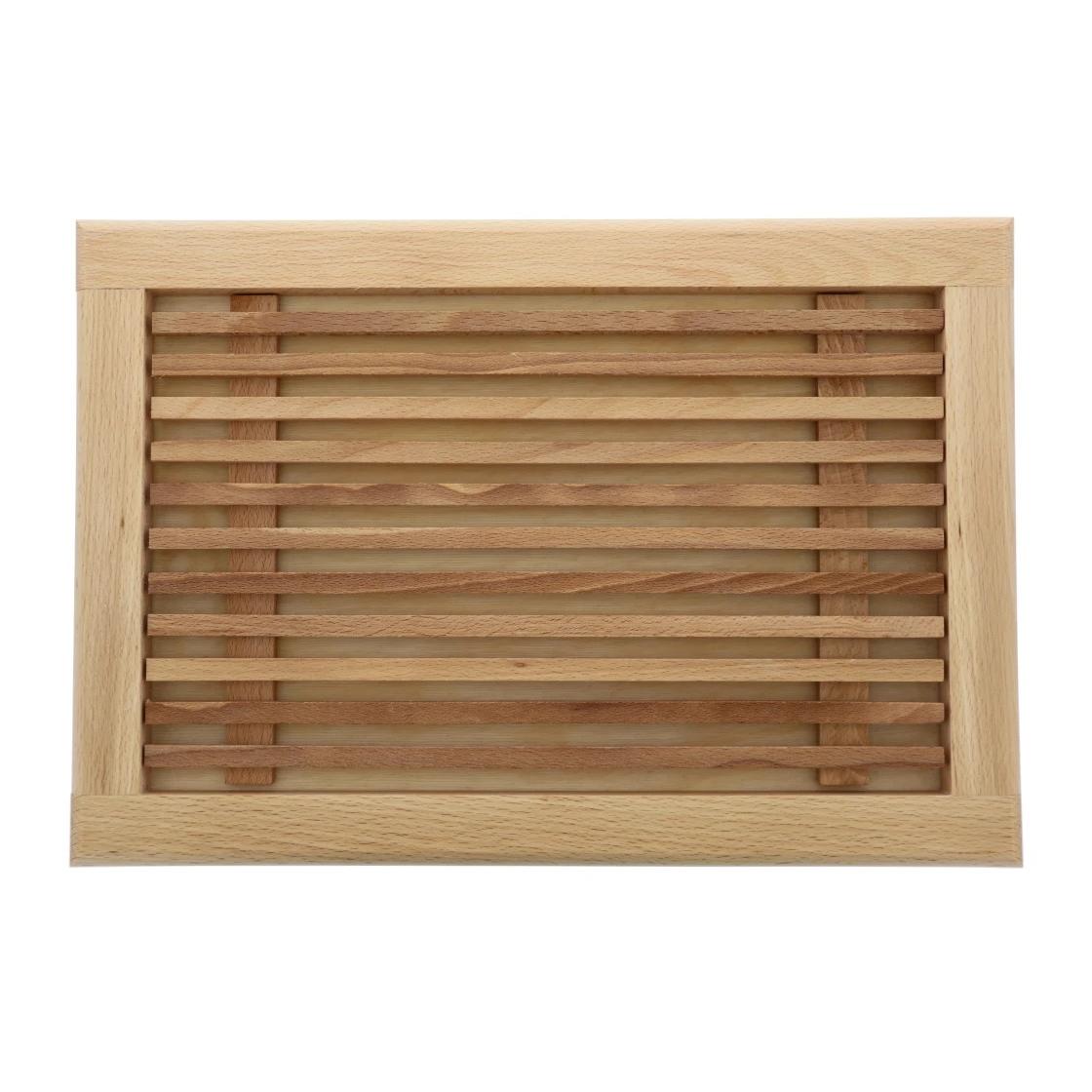 Brotschneidebrett geölt mit Schneidrost Buchenholz