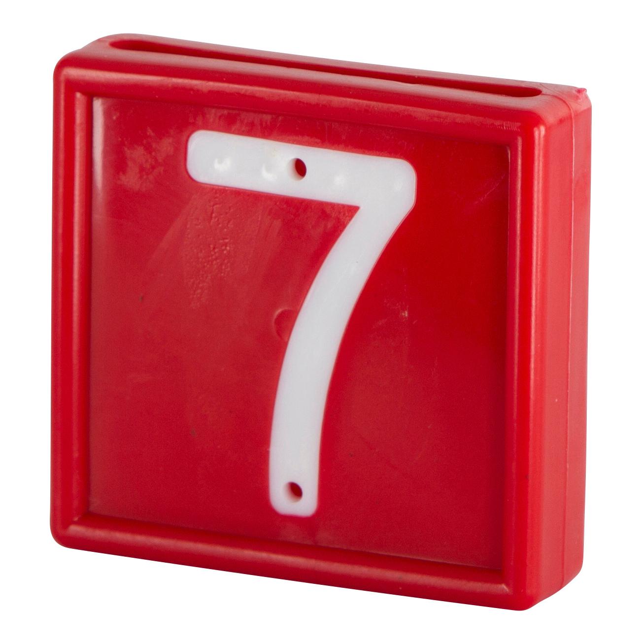 Nummernblock Standard einzeln - rot