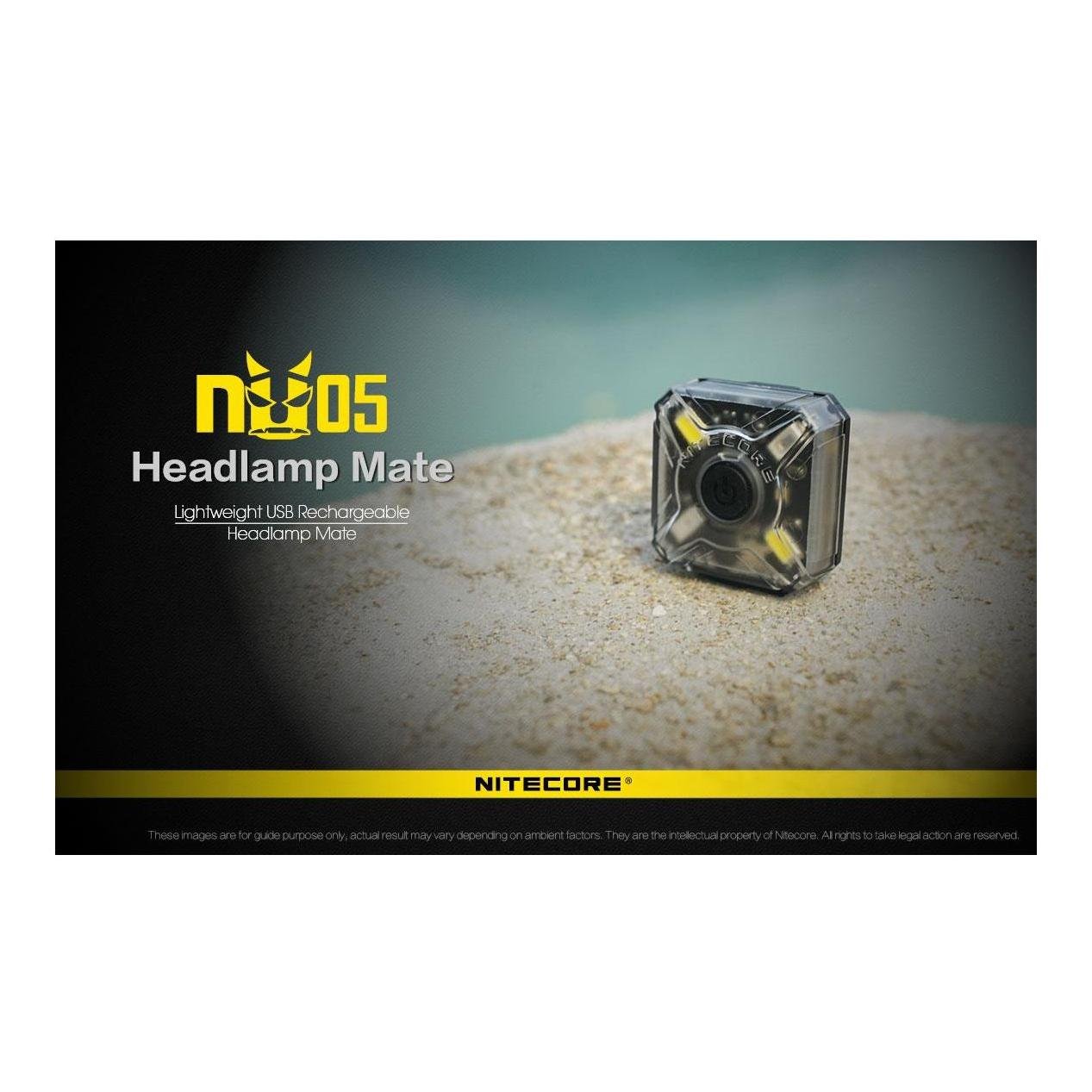 Image of Nitecore NU05 LED Stirnlampe ohne Kopfband - Weiss - bei Hauptner.ch