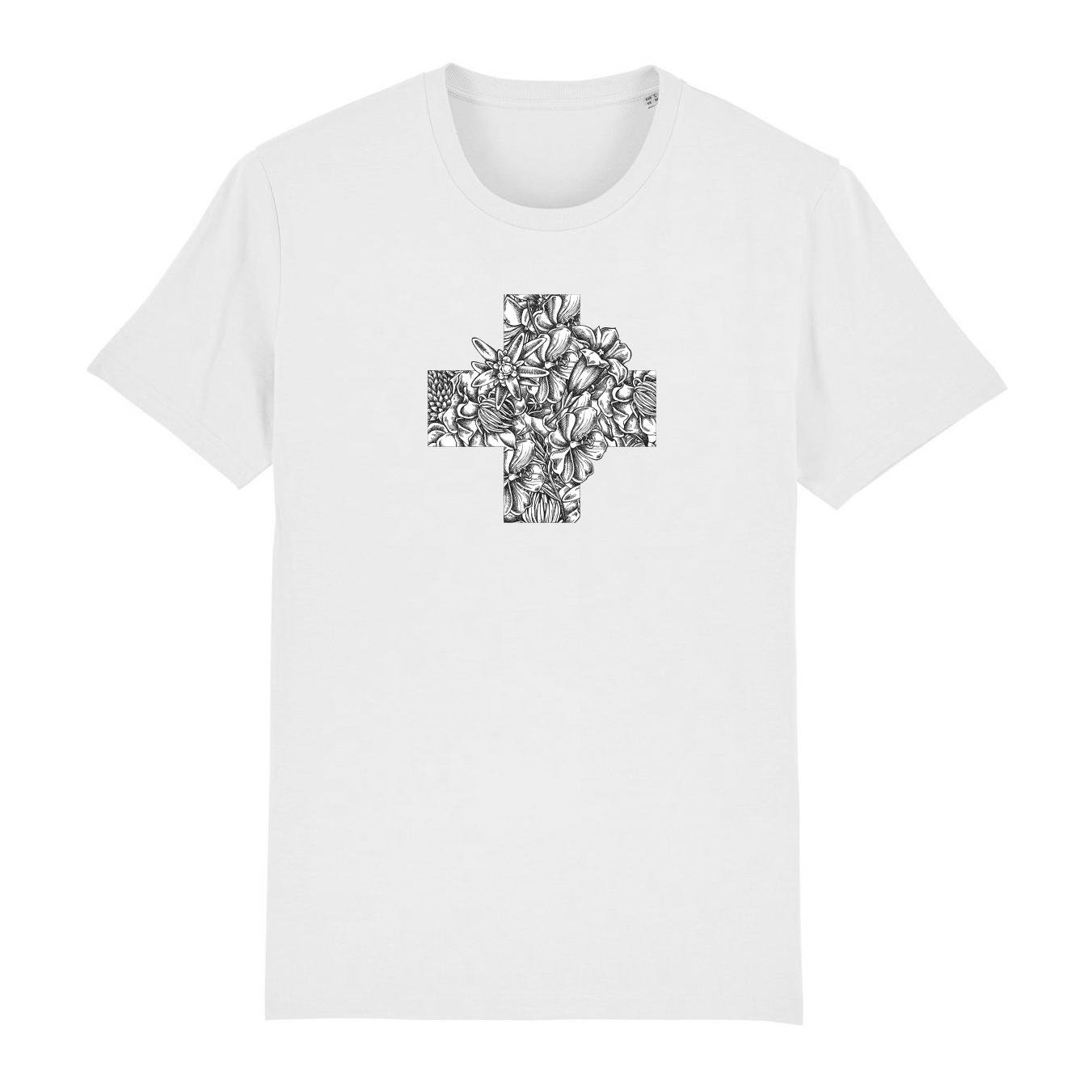 Bluemä Chrüz Unisex Bio T-Shirt - weiss