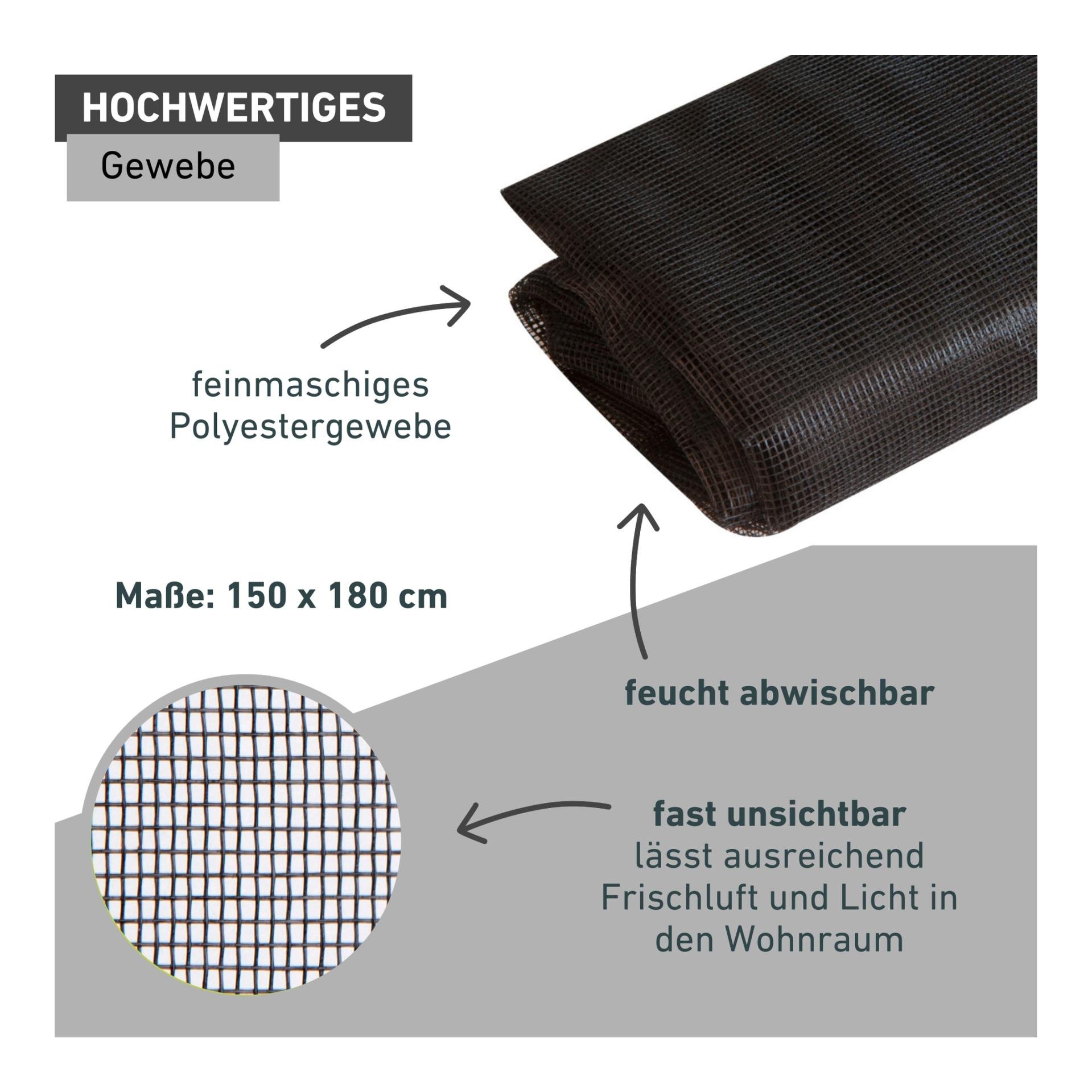 Windhager Fliegengitter Standard für Fenster - anthrazit