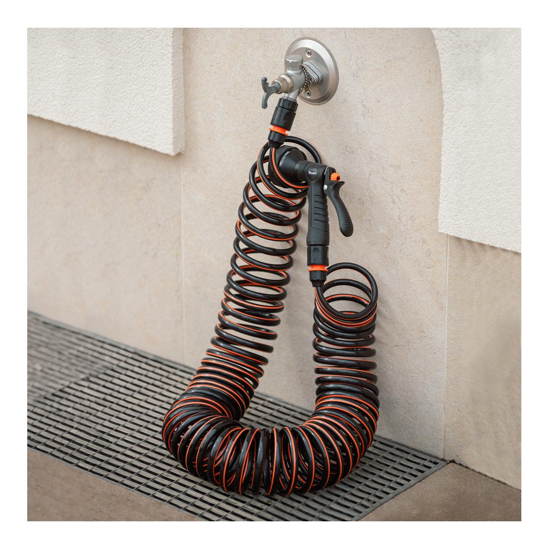 Set mit Spiralschlauch und 9-Funktionen-SPIRNG-FLEX-Pistole