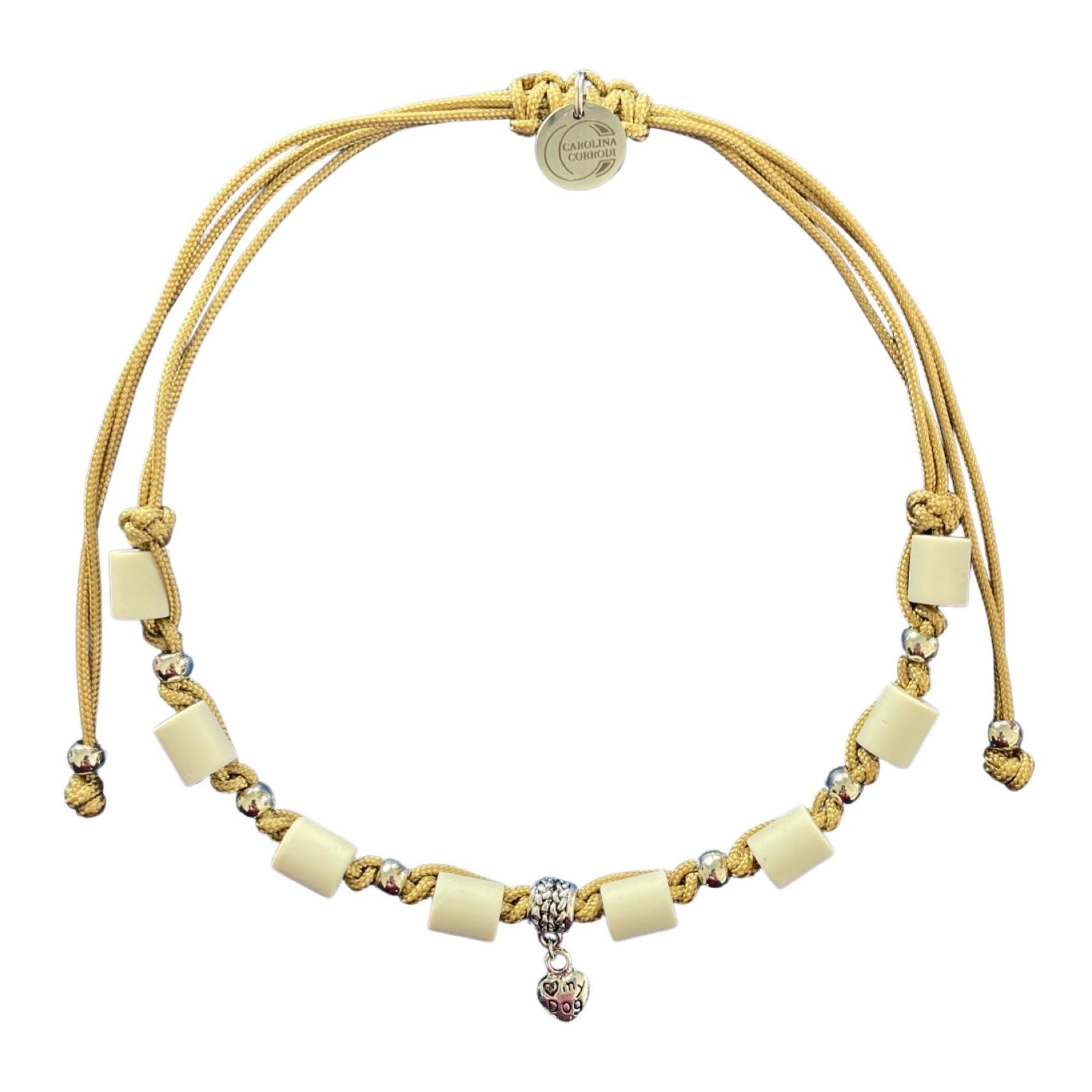 EM-Zeckenhalsband aus Tau mit EM Perlen