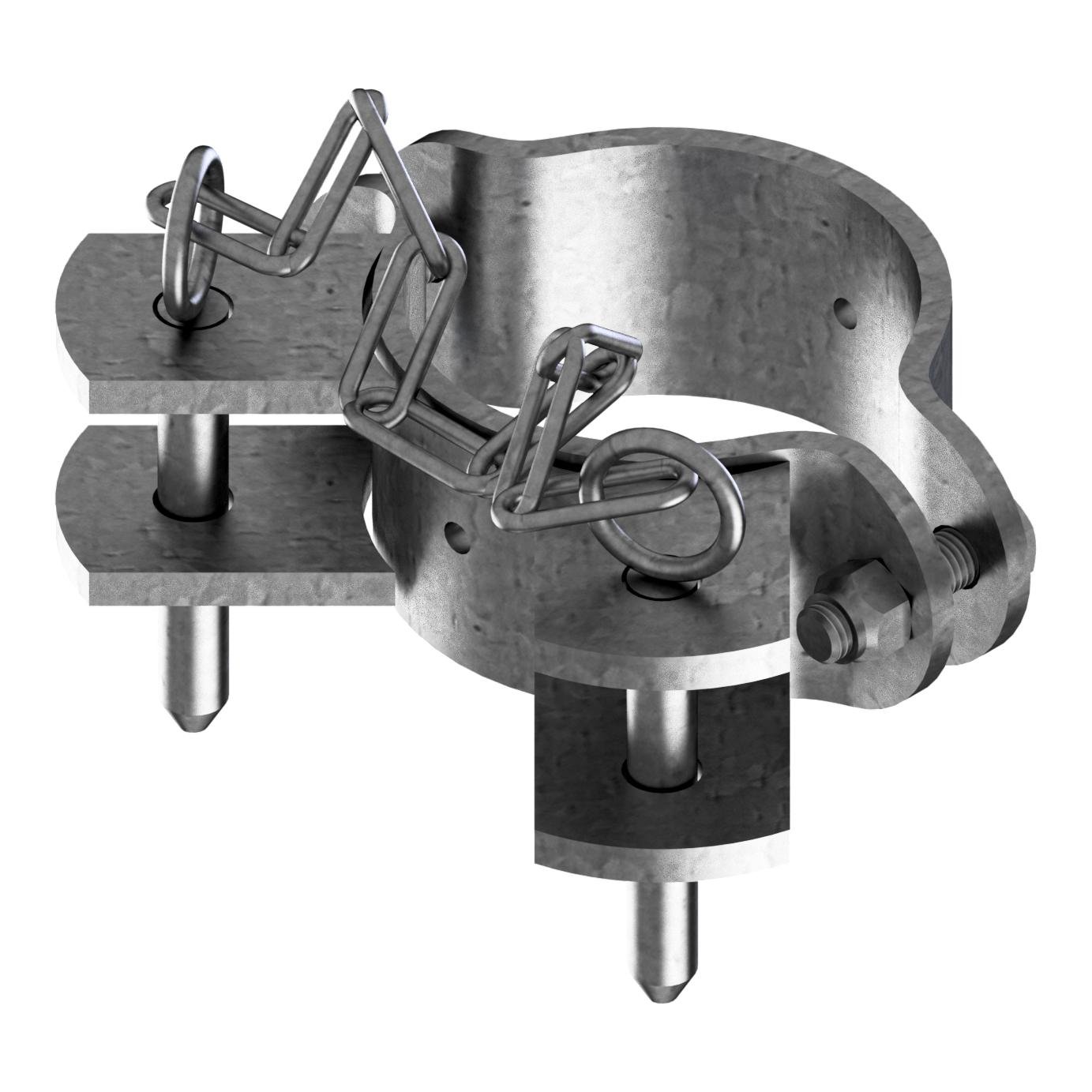 Collier de serrage double angulaire