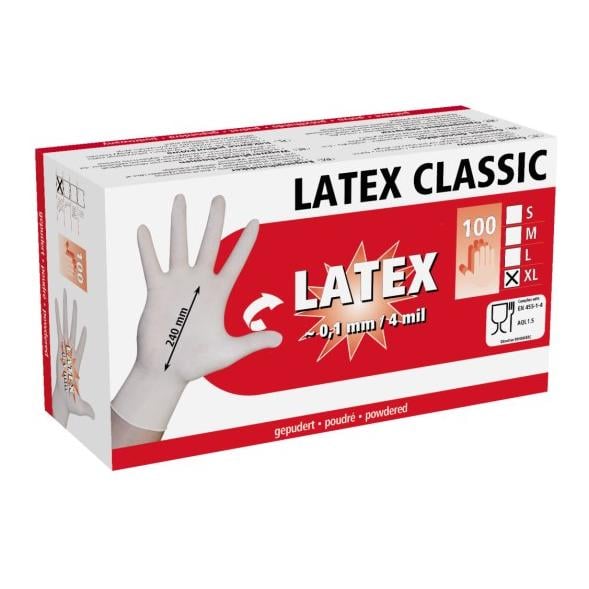 Image of Kerbl Einmalhandschuh Latex gepudert, 100 Stk. bei Hauptner.ch