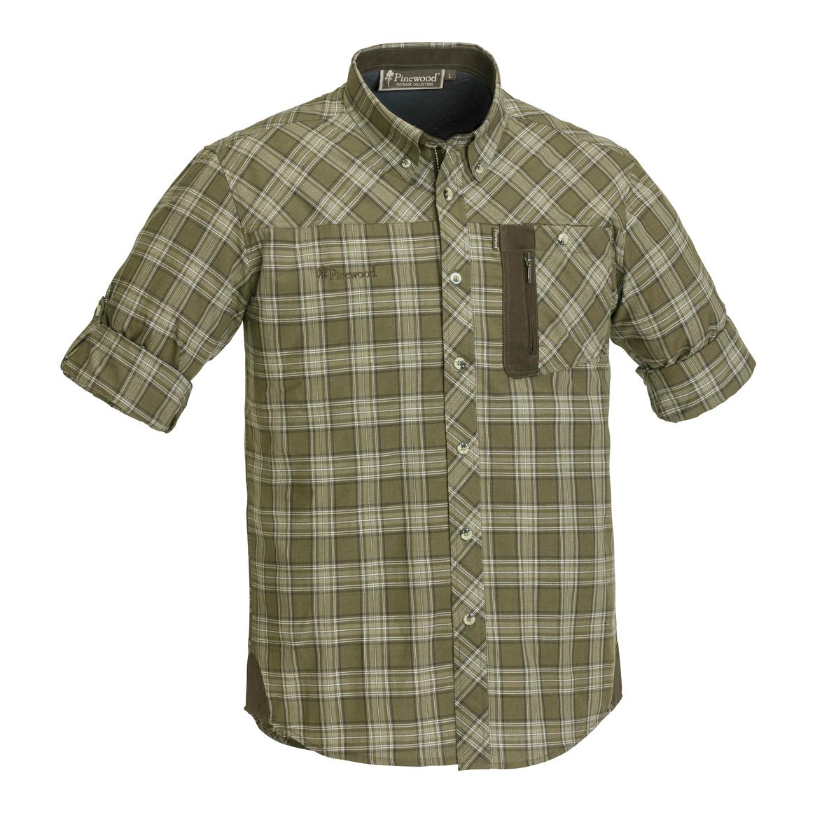 Pinewood Wolf Langarm Hemd - oliv/kariert