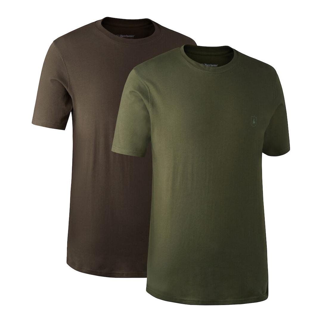 Image of Deerhunter T-Shirt 2er Pack - Green/Brown Leaf bei Hauptner.ch