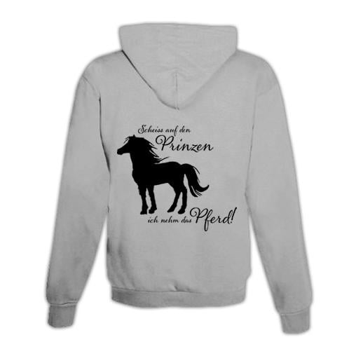 Image of Schwesternuhr Hoodie Ich nehm das Pferd Unisex - Grau - bei Hauptner.ch