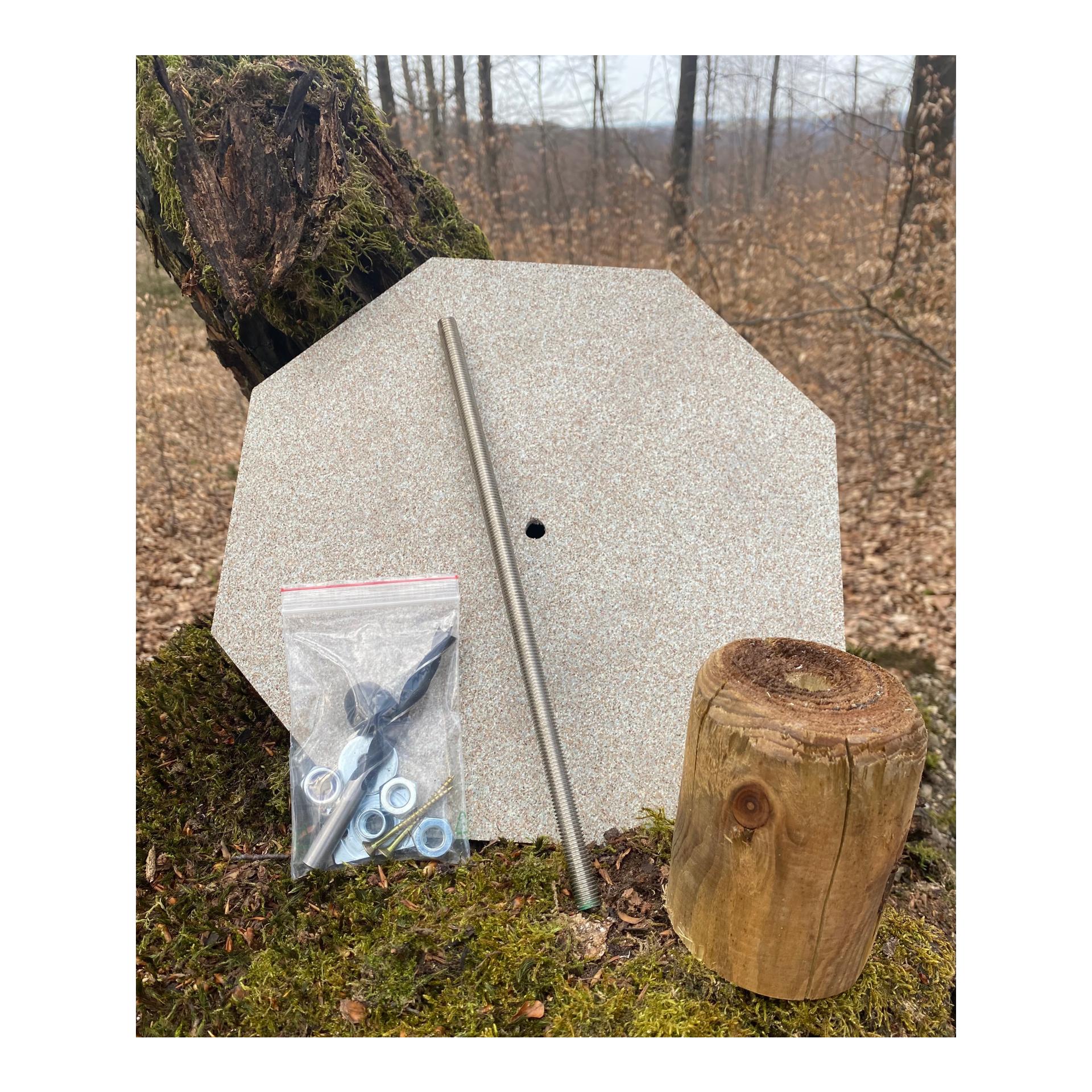 Befestigungsset Pfahlanbringung für Lecksteine