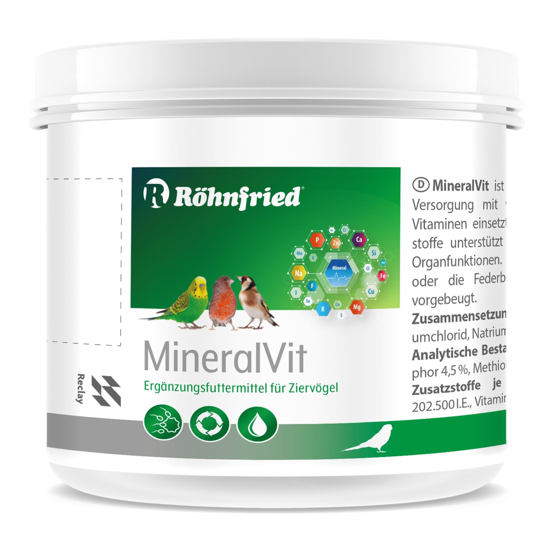 Image of Röhnfried MineralVit - Wertvolle Mineralien (Ziervogel) - Grün - bei Hauptner.ch