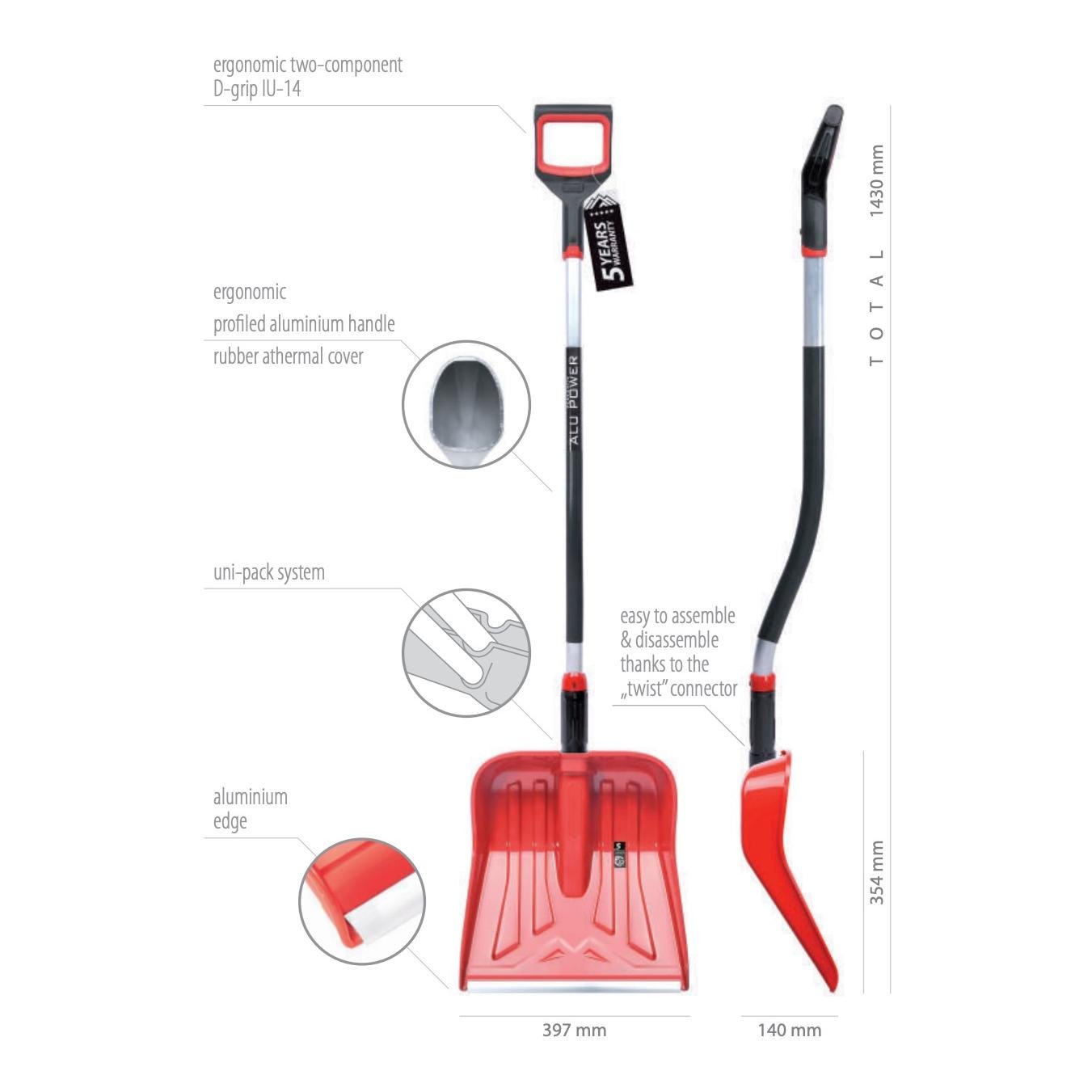 Schneeschaufel Snower - Profi Ergo