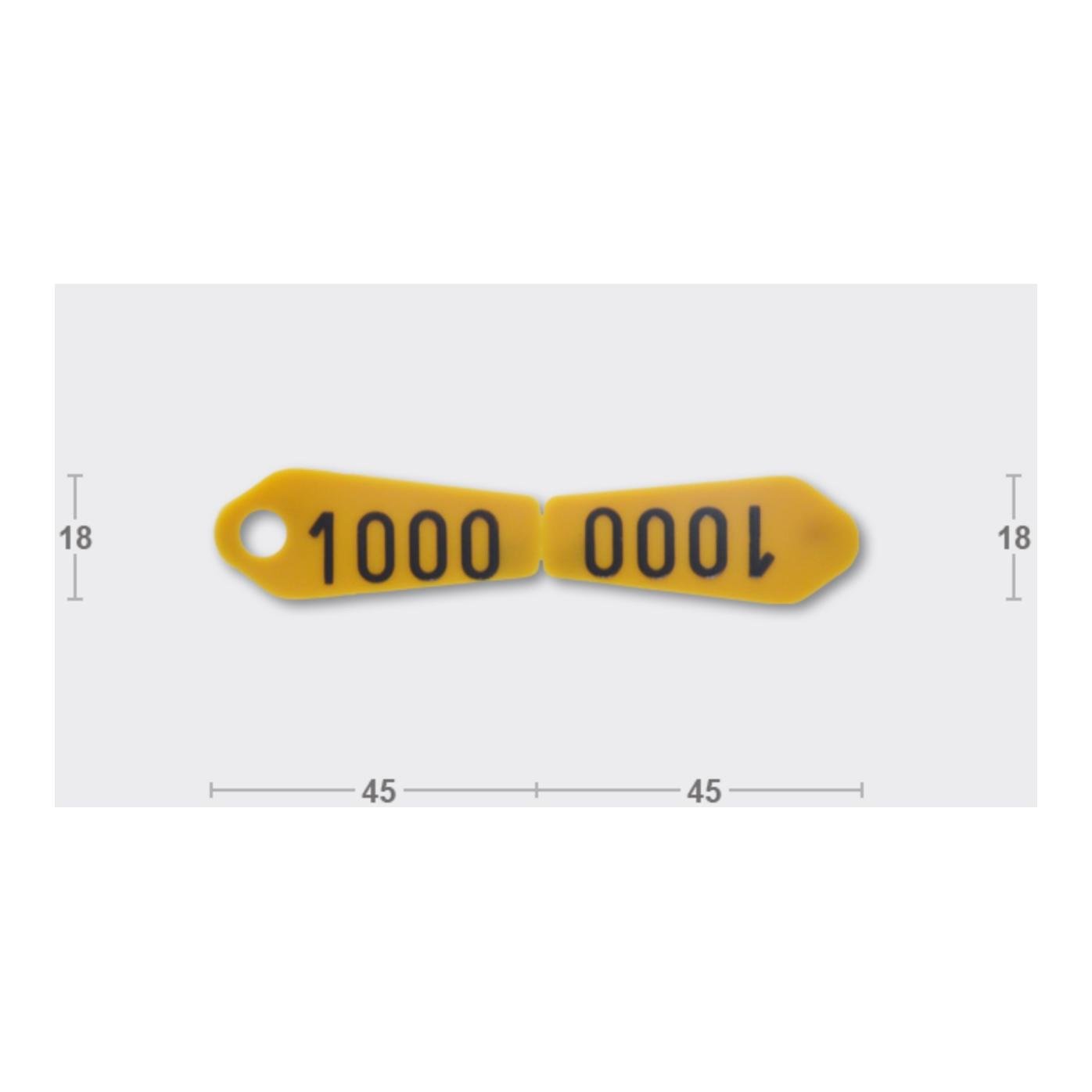 Duo - beidseitig nummeriert - 100 Stück - grün