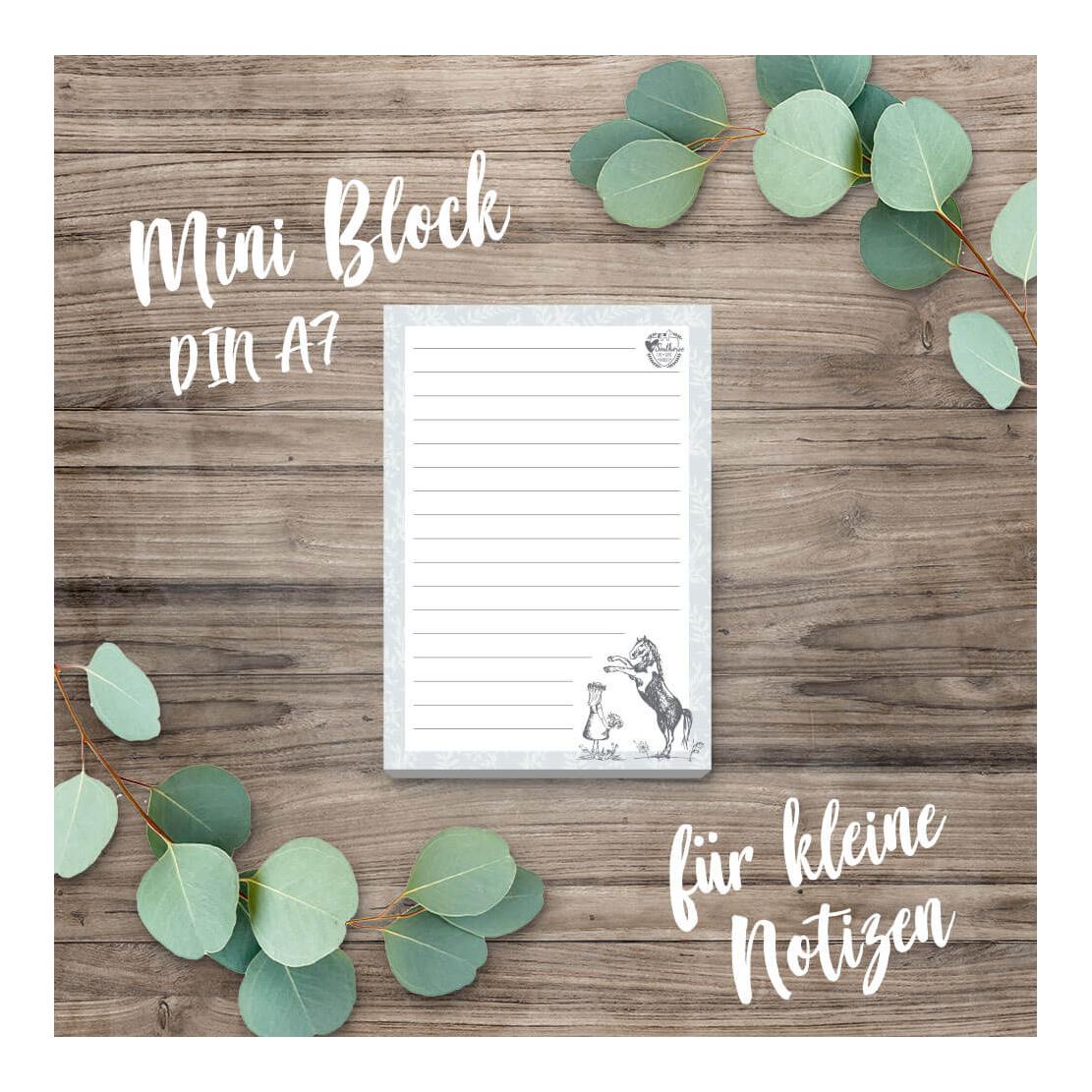 Image of Soulhorse DinA7 Mini Notizblock “Country Love” - Weiss/Blau - bei Hauptner.ch