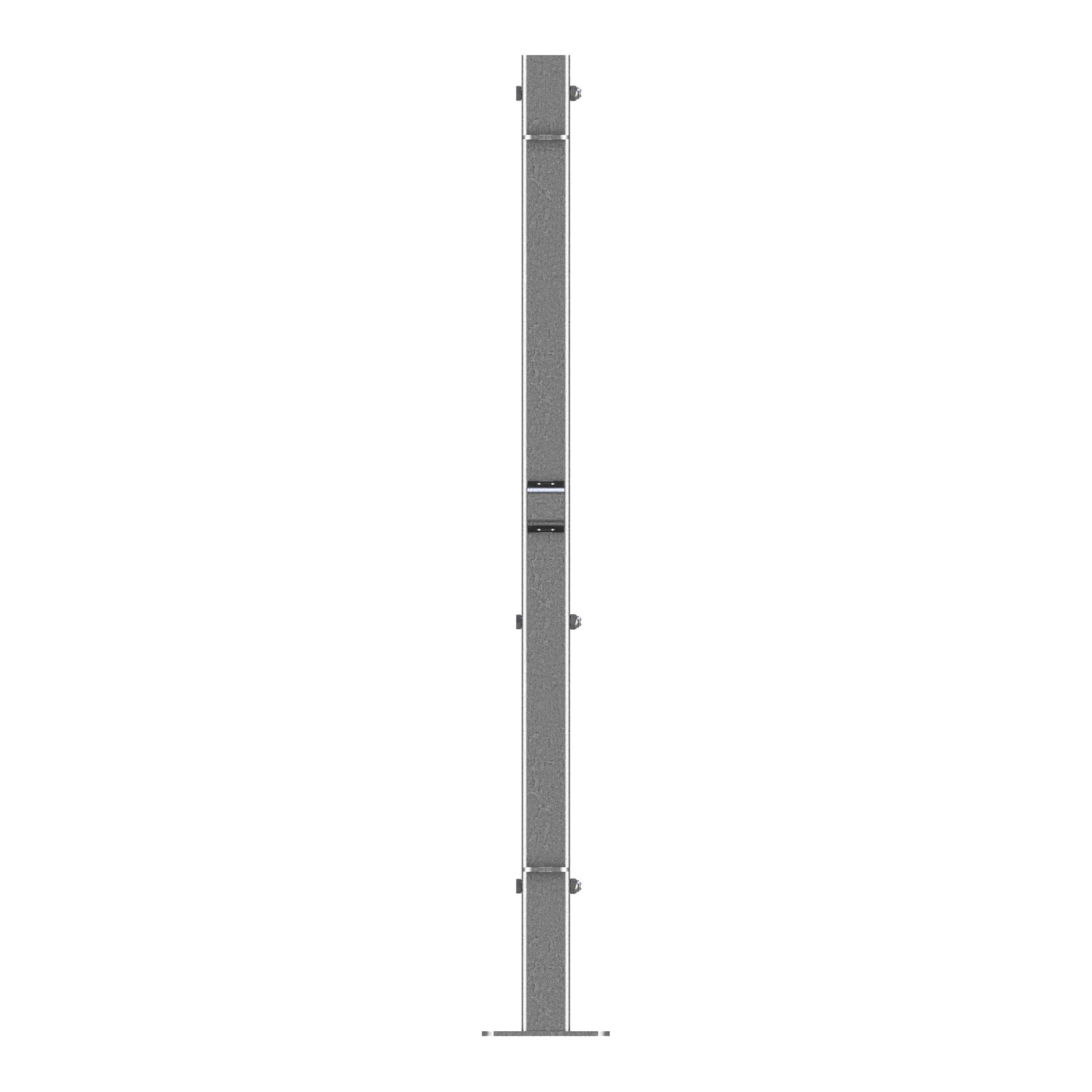 Kälberbox: U-Pfosten - Polypropylen-Trennwand mit Bodenplatte