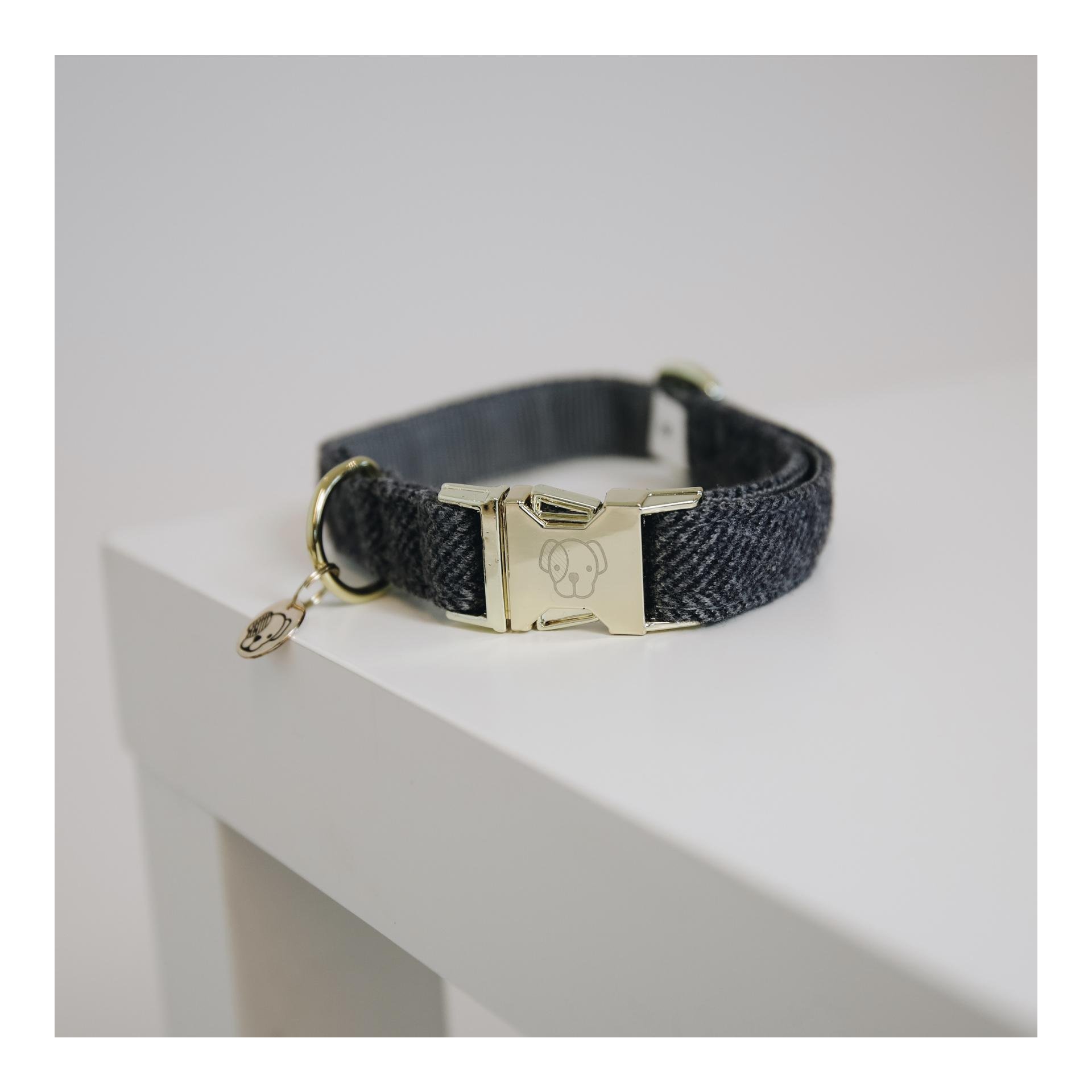 Hundehalsband Wool - grau