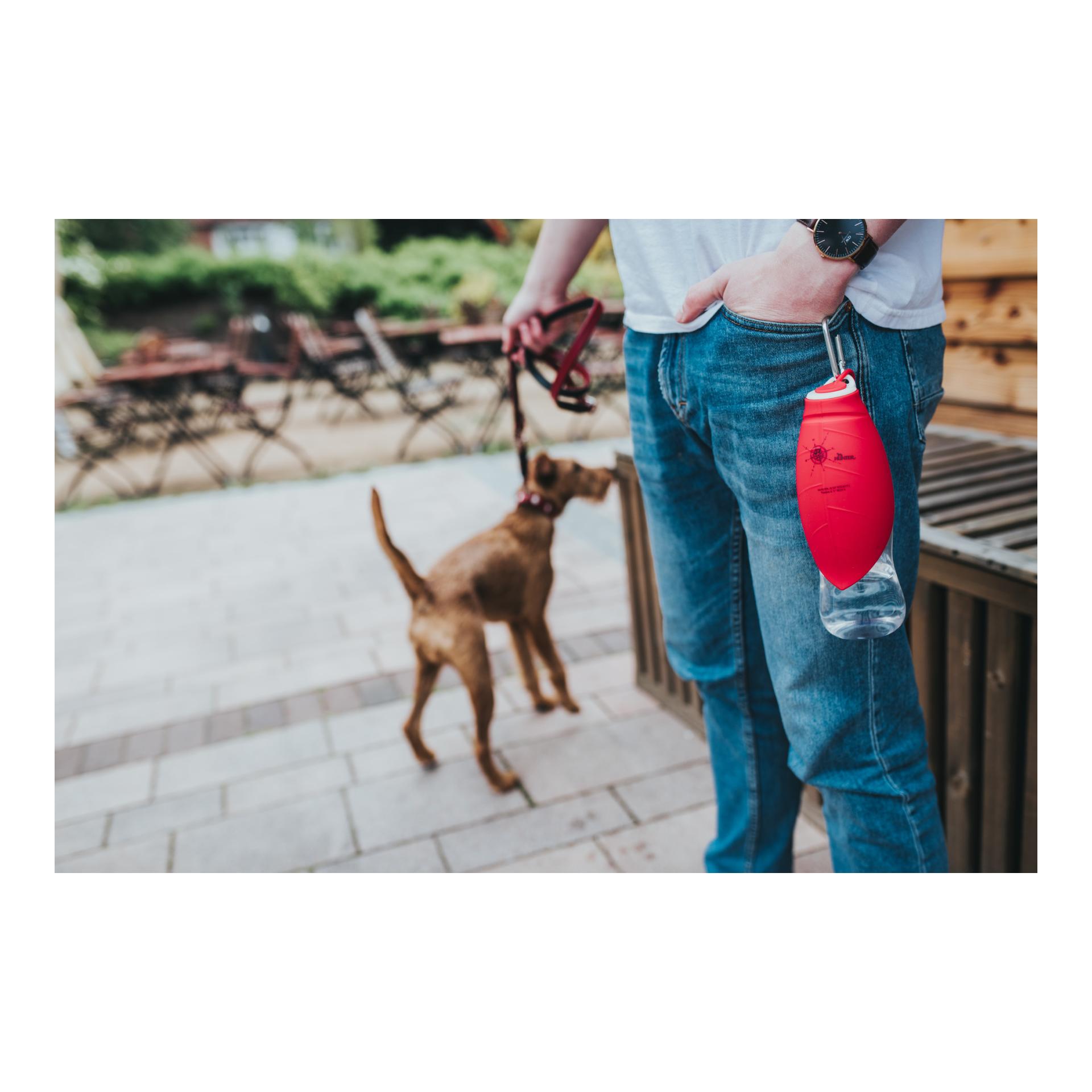 Outdoor Trinkflasche mit Silikonnapf List - rot