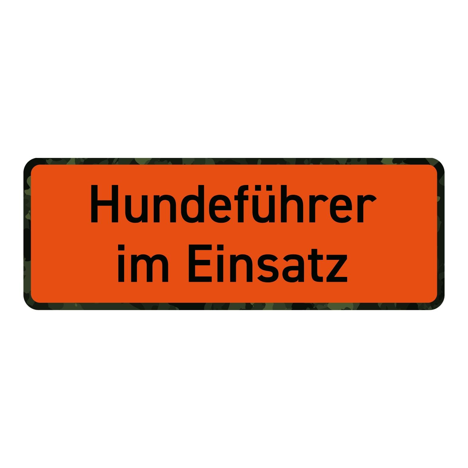 Schild - Hundeführer im Einsatz