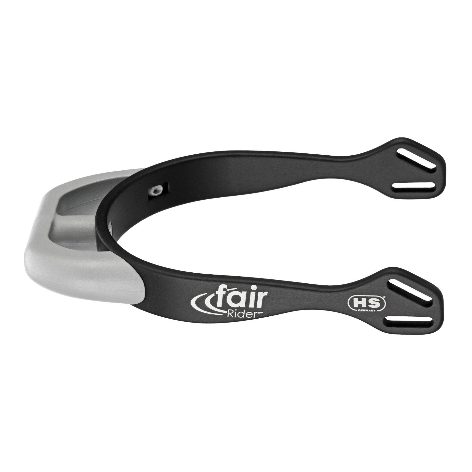 fairRider Sporen flach - schwarz / Hals silber
