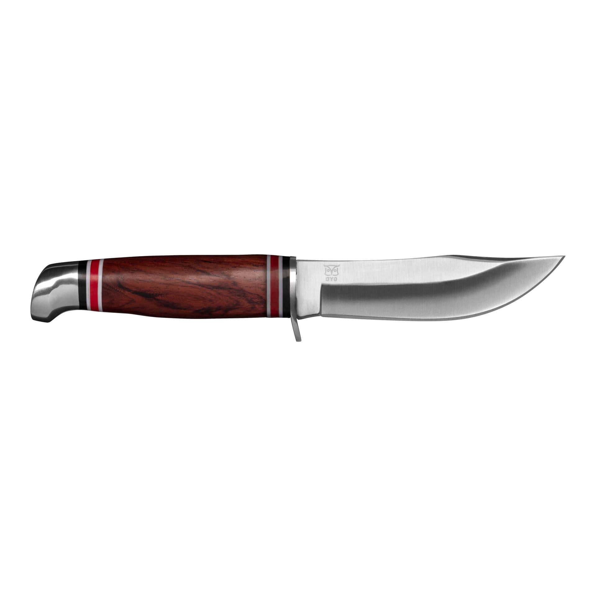 GEILO - Couteau de chasse/de plein air avec étui de protection en cuir
