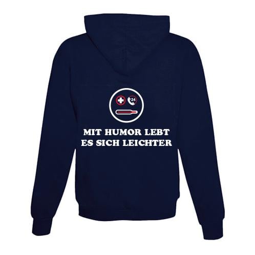 Hoodie mit Zipper Humor Unisex