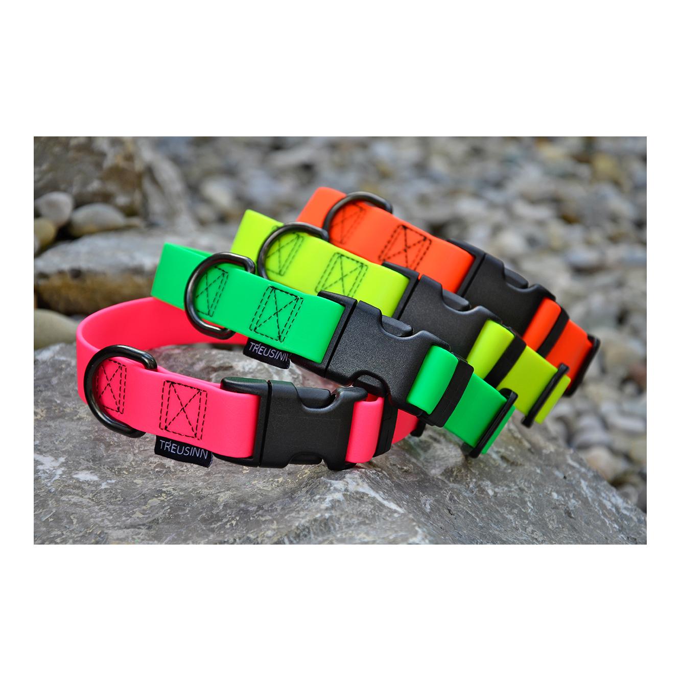 Collier pour chien Biothane STAY - orange fluo