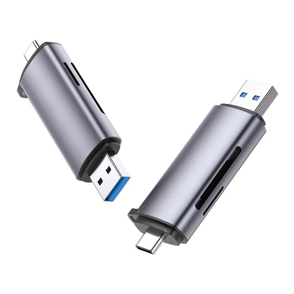 Image of Ugreen USB-C + USB-A zu TF / SD 3.0 Kartenleser - Grau bei Hauptner.ch