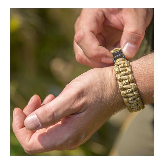 Survival Armband Paracord - Schwarz