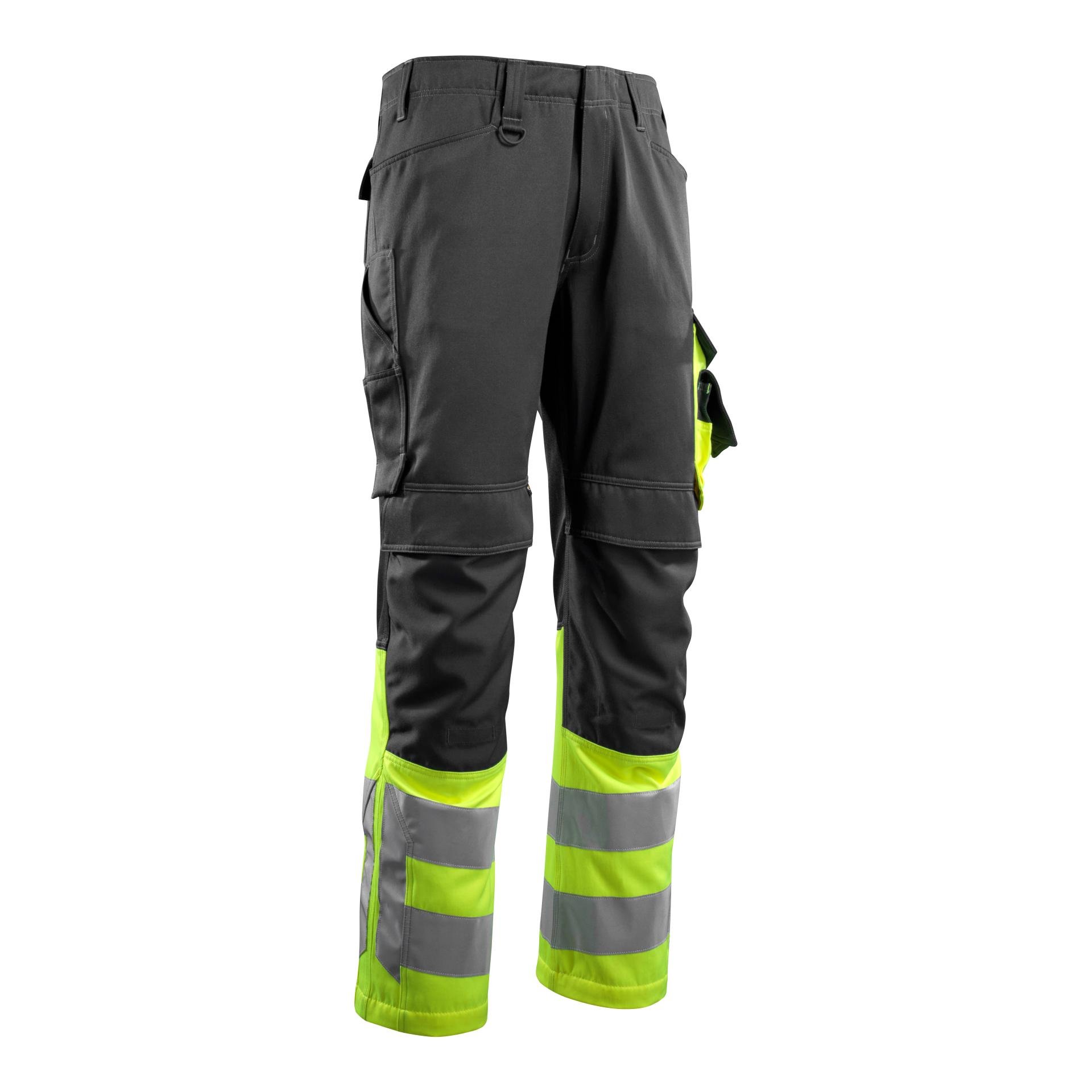 Leeds Arbeitshose - schwarz/hi-vis gelb