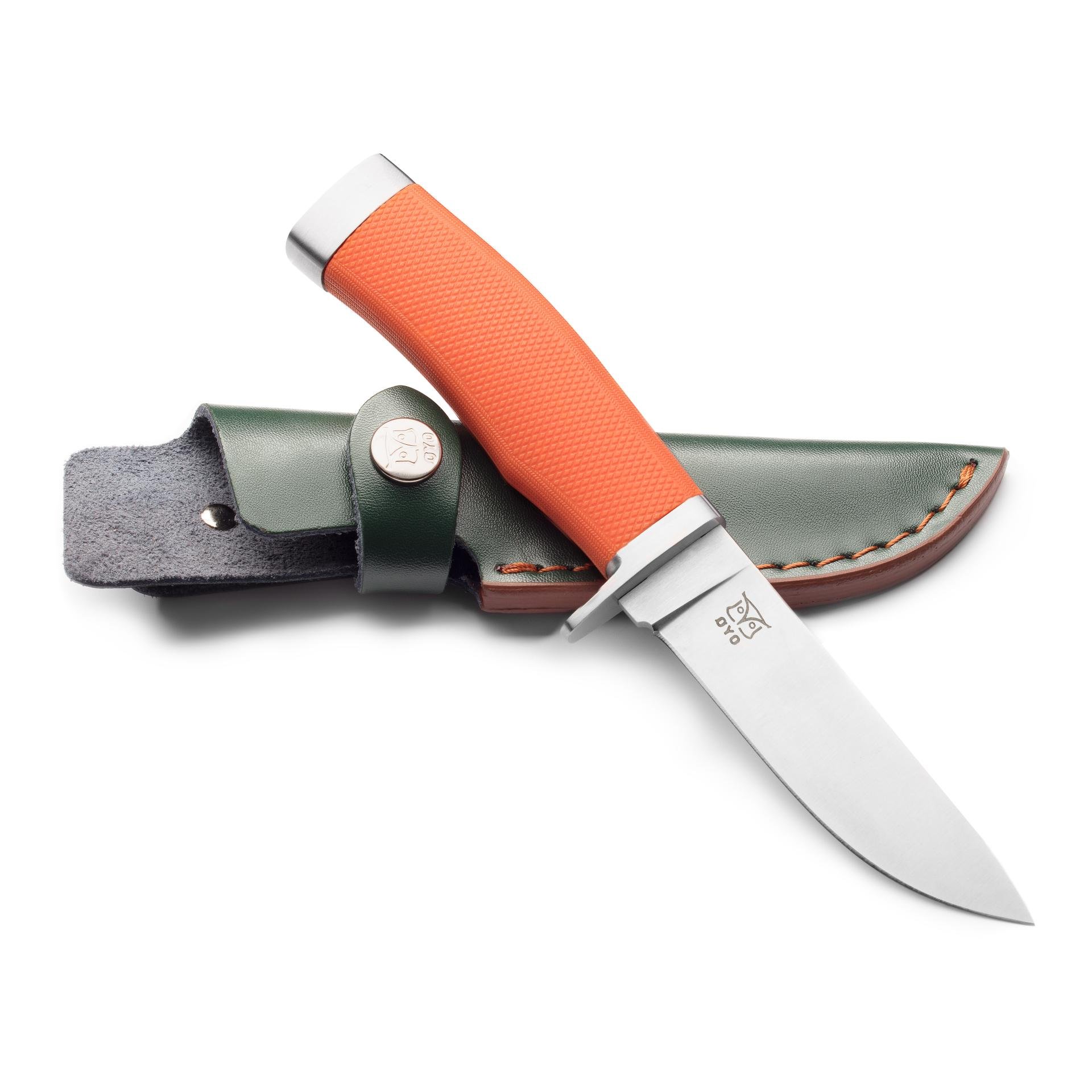 FINNSKOGEN - Couteau de chasse/de plein air avec étui de protection en cuir