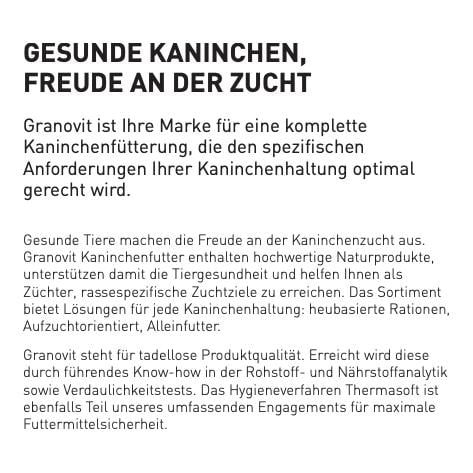 granovit Super Rabbit Wachstum – Ergänzungsfuttermittel für Kaninchen, in Würfeln (Mast) 