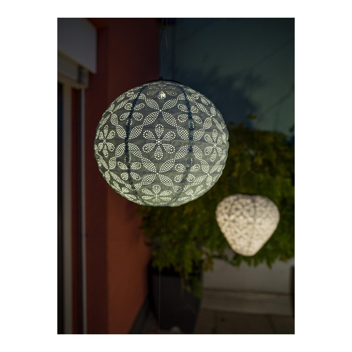 Solar Lampion Lightblue, rund