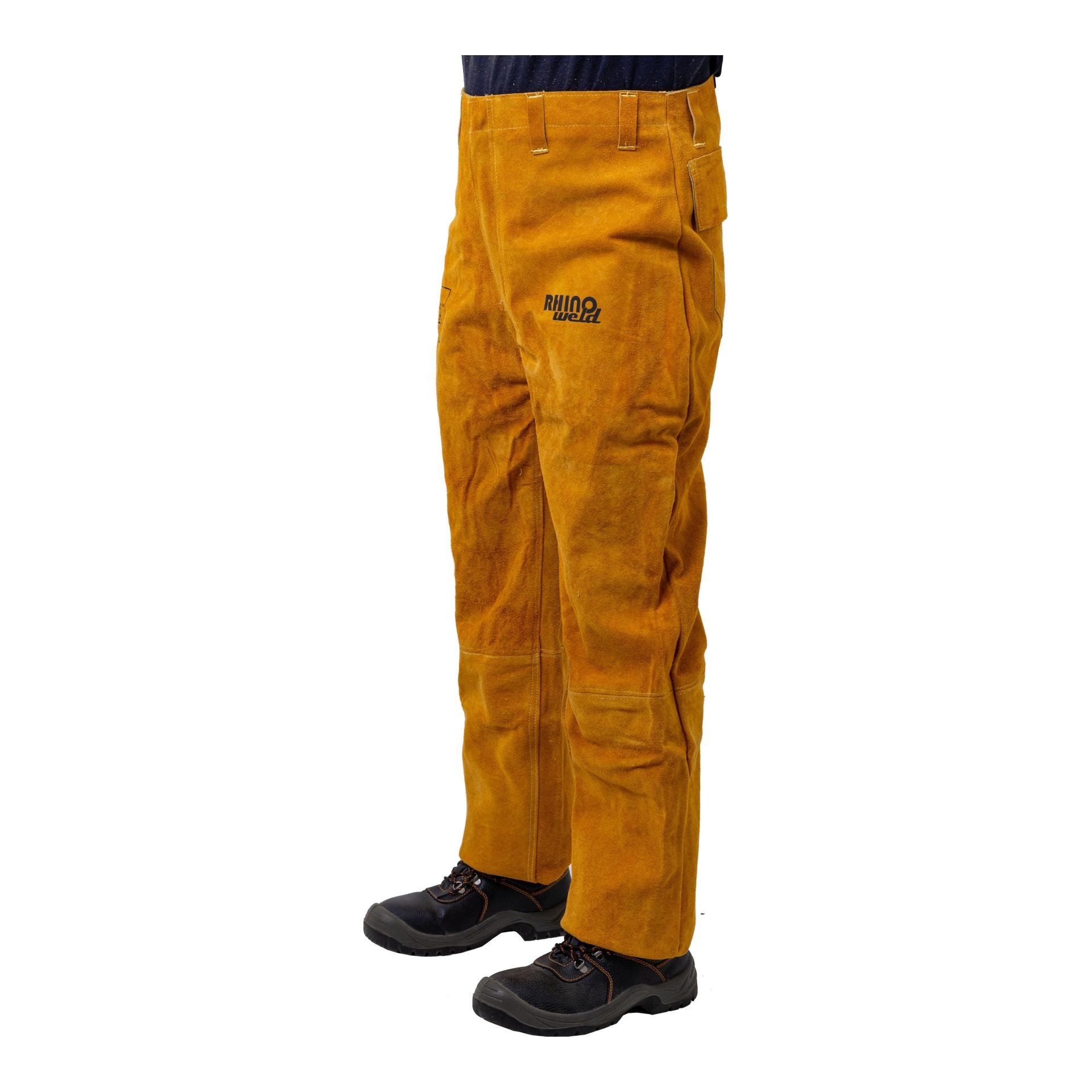 Image of Rhinoweld Schweisserhose aus Rindspaltleder - Orange - bei Hauptner.ch