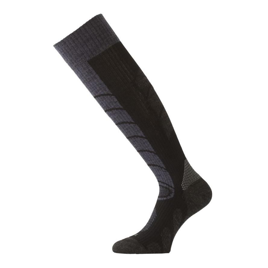 SWE Merino SKI-Socken - schwarz-dunkelgrau