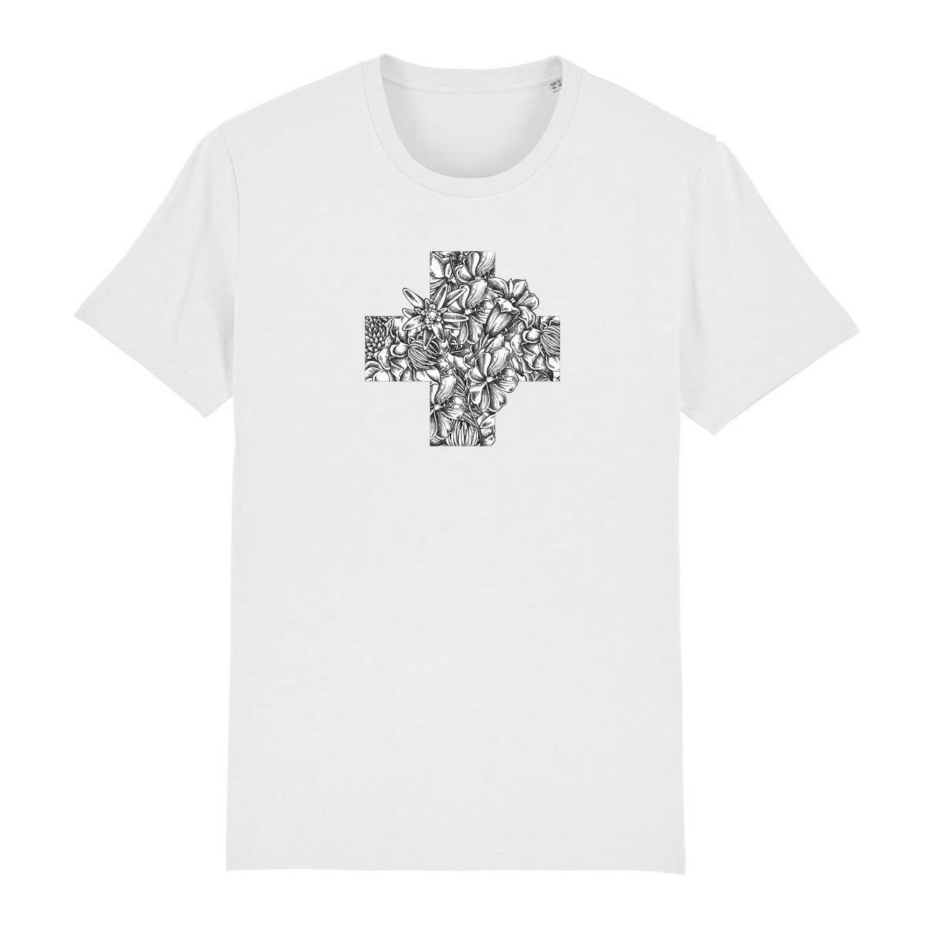 Bluemä Chrüz Unisex Bio T-Shirt - weiss