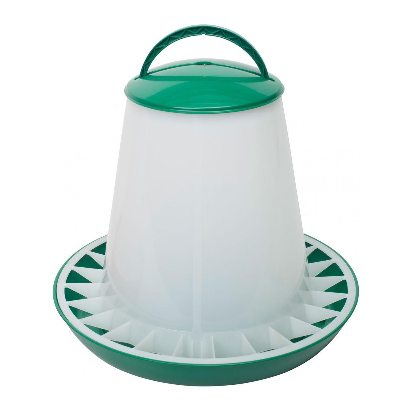 Mangeoire pour volailles avec couvercle