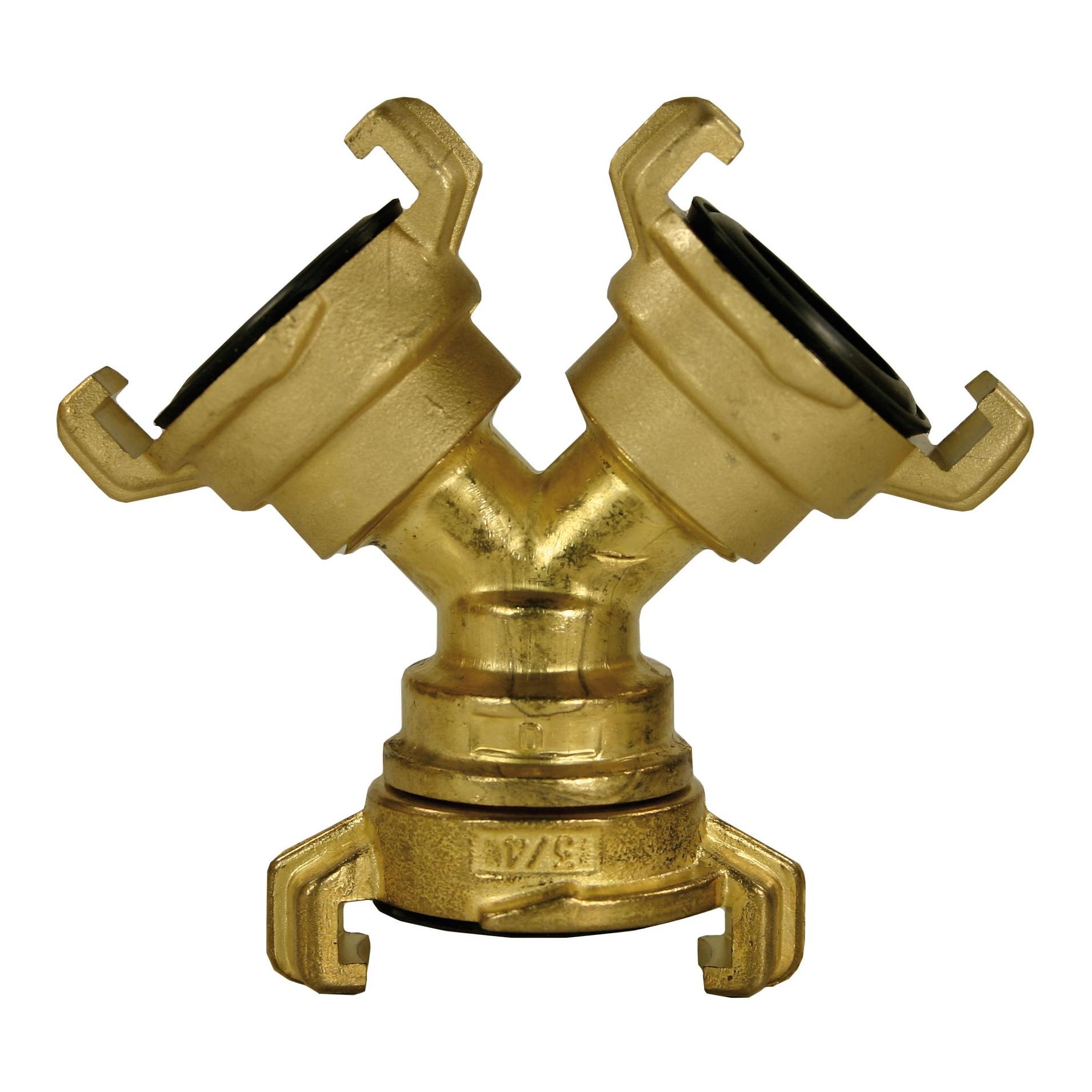 Image of R+M Y-Verteiler 3/4"AG-3/4"AG-3/4"IG Messing - Gold - bei Hauptner.ch