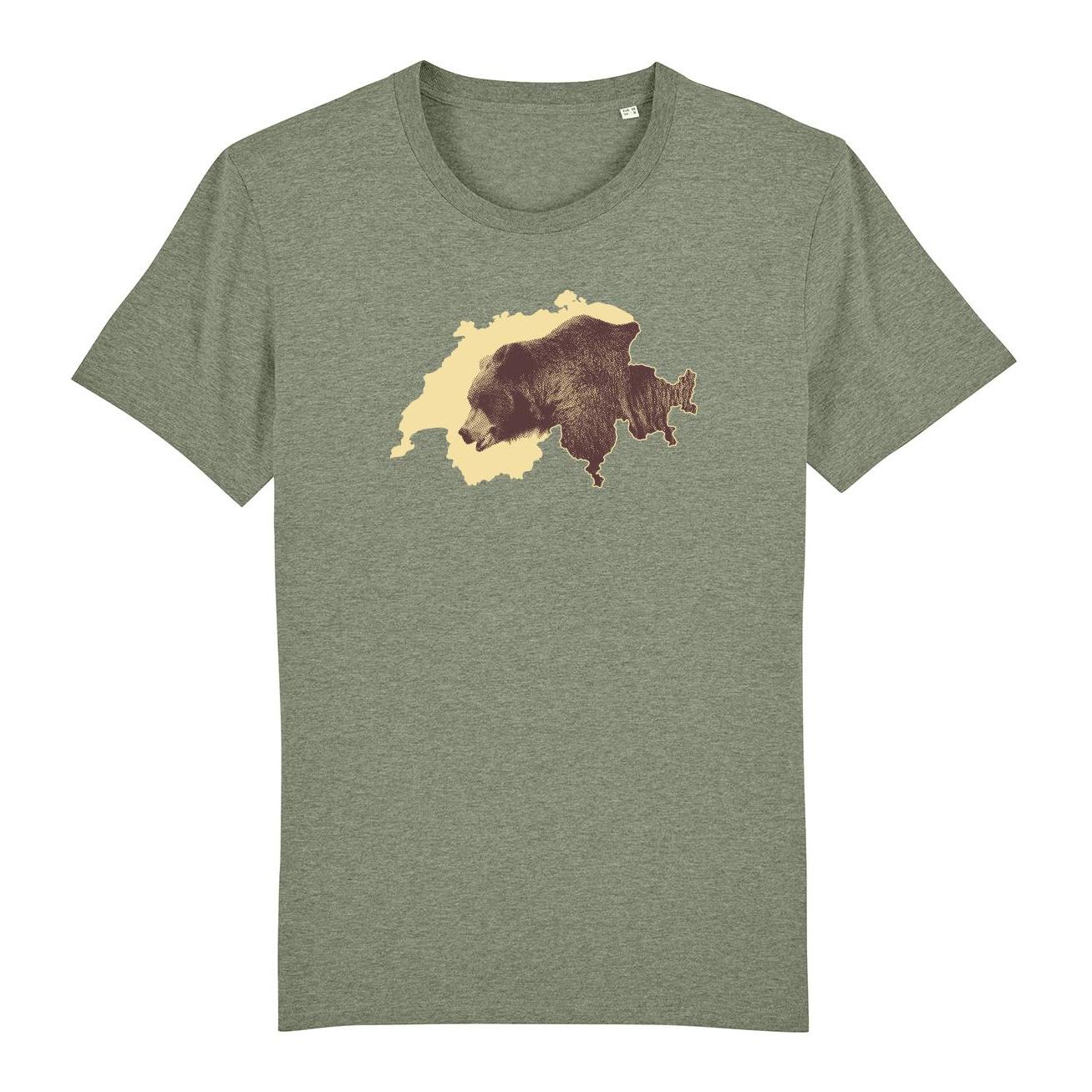 Schweizer Bär Unisex T-Shirt - mid heather khaki