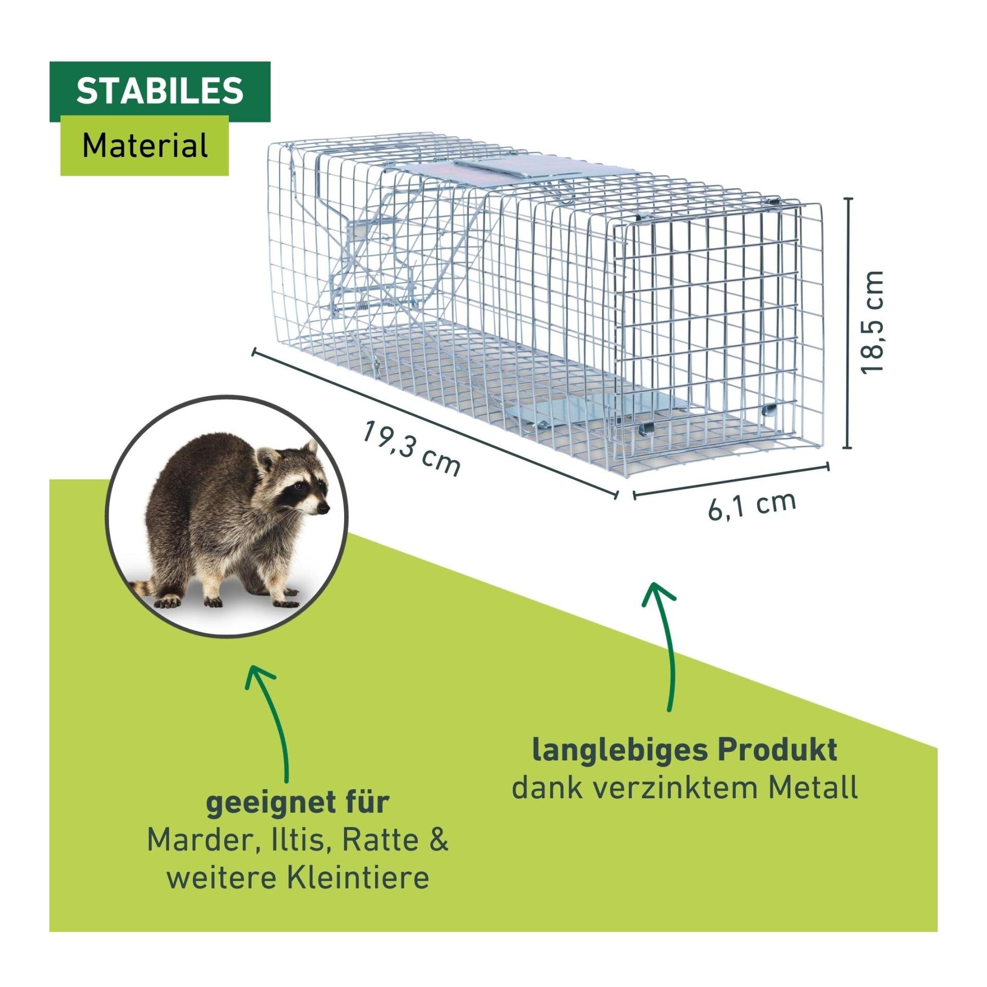 Windhager Piège à martres avec cage grillagée galvanisée