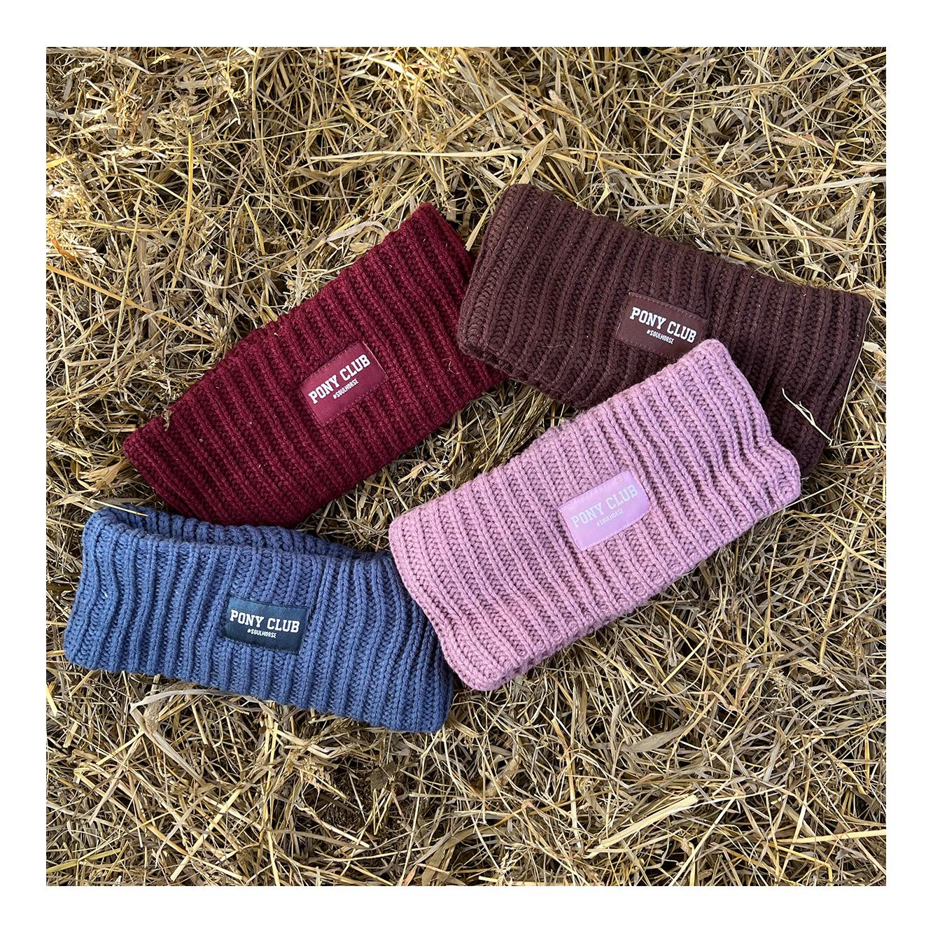 Stirnband "Pony Club" gestrickt & gefüttert