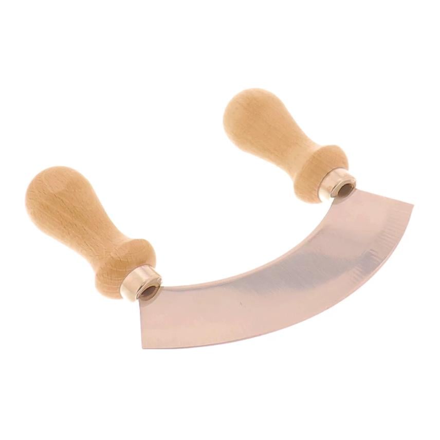 Wiegemesser für Kräuter Buchenholz