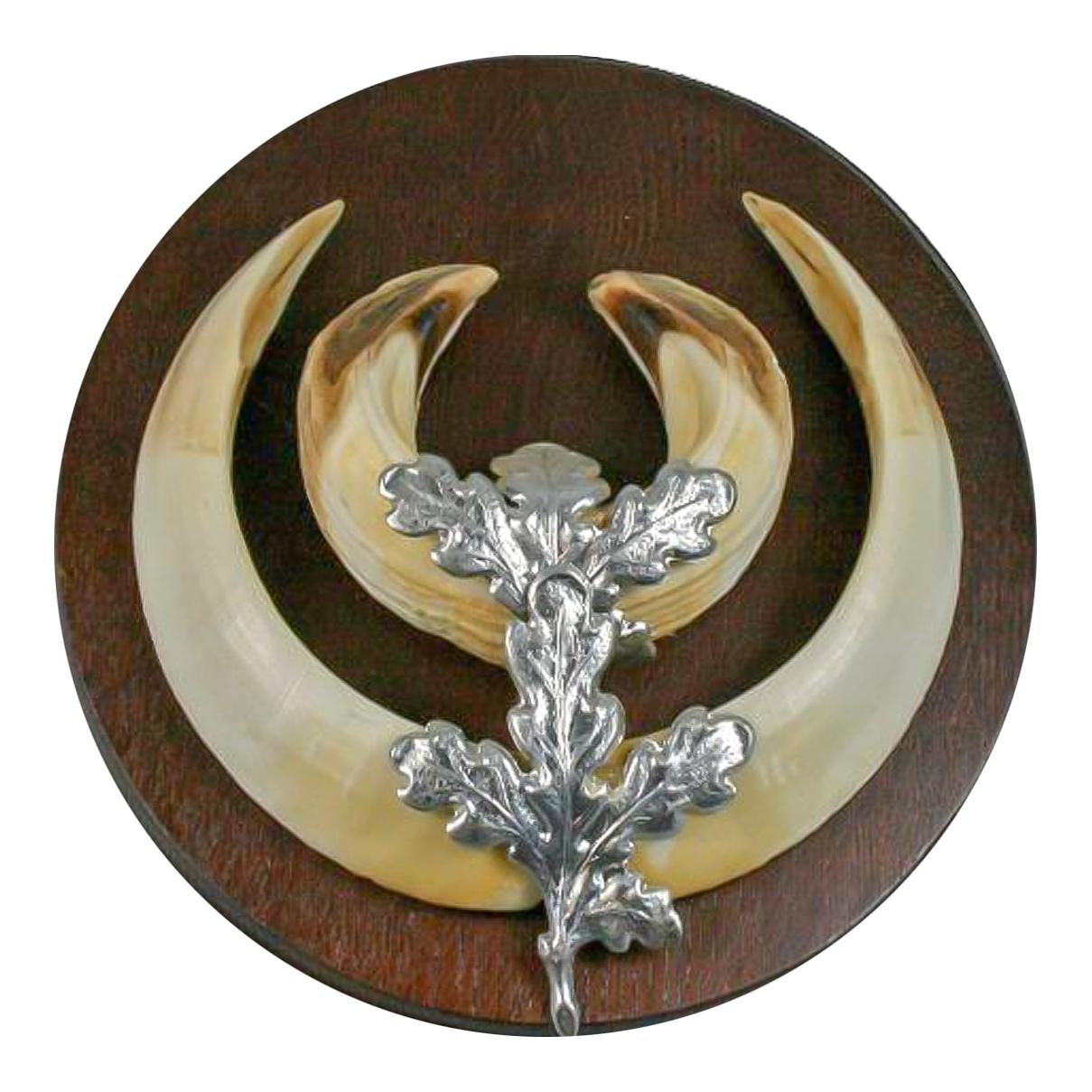 Eichenlaub für Keilerwaffen - Silber