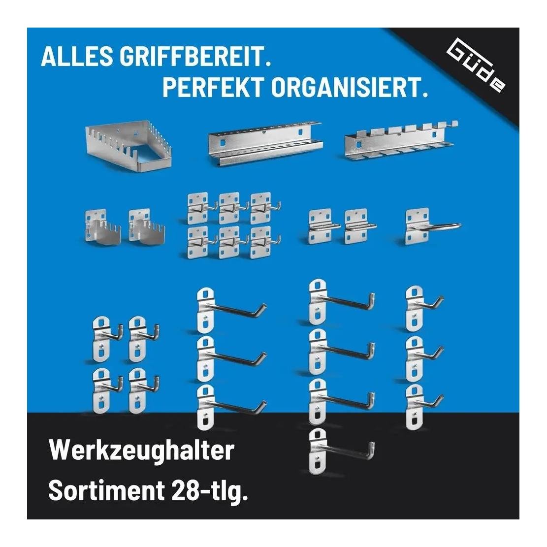Güde Assortiment de porte-outils, 28 pièces