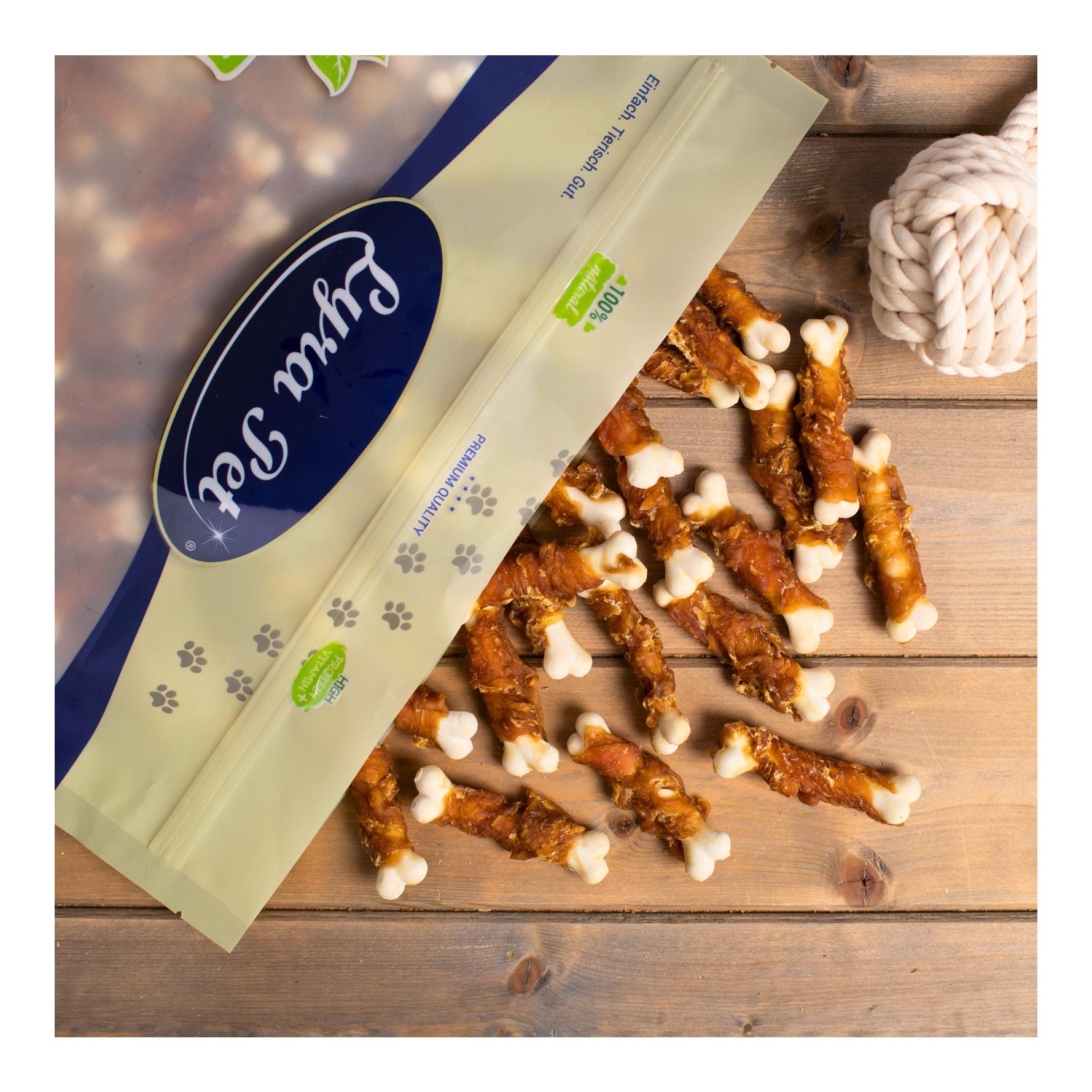 Calciumknochen mit Hühnerbruststreifen