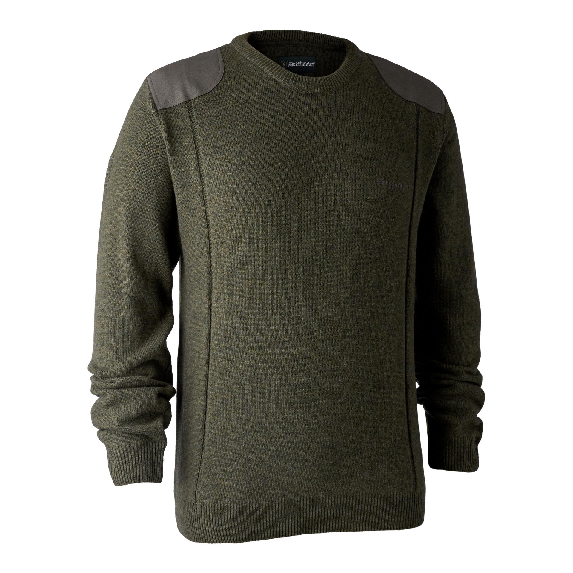 Image of Deerhunter Sheffield Pullover mit Rundhals - Green Melange bei Hauptner.ch