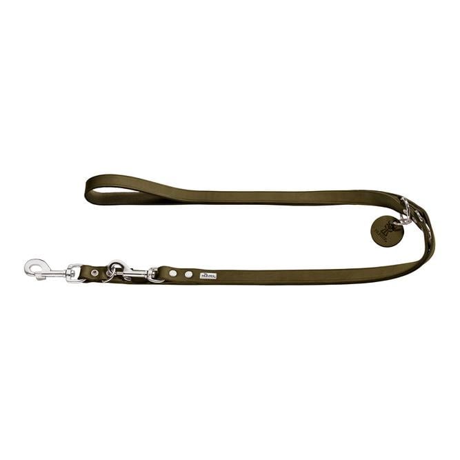 Image of Hunter Verstellbare Führleine - leder/olivgrün bei Hauptner.ch